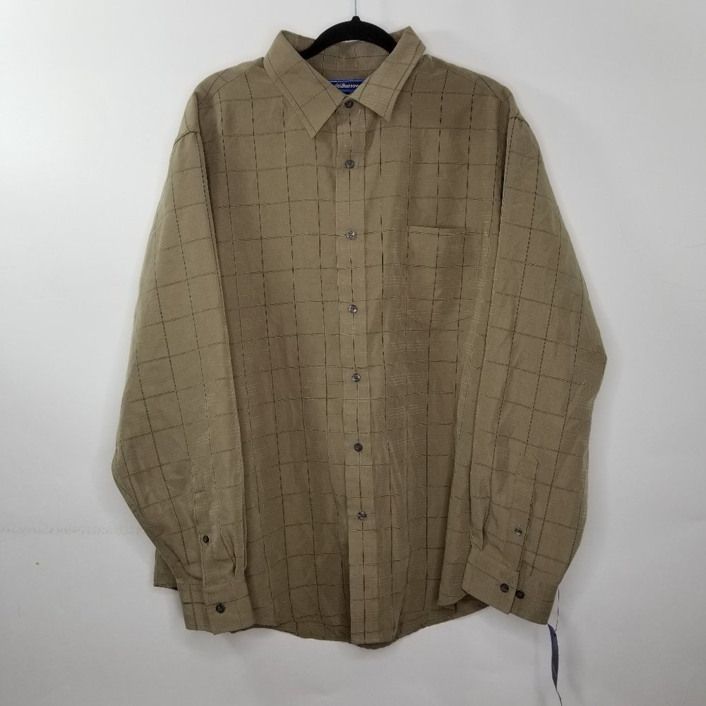 Croft Barrow Wovens Hawk Brown Button Down Shirt